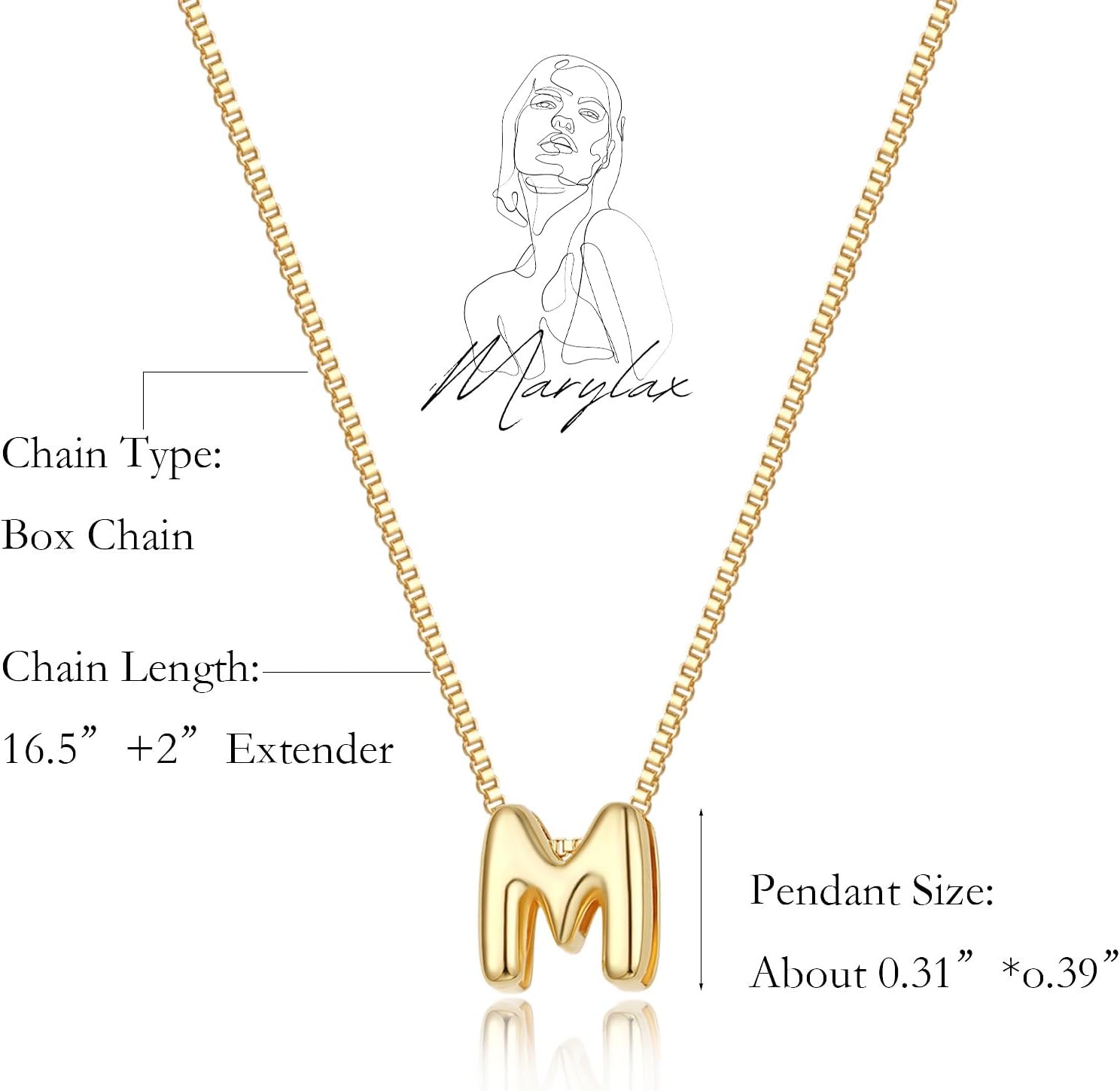 Bubble Letter Necklaces for Women, 14K Gold Plated Letter Necklace, Dainty Gold Initial Necklaces for Women Personalized Bubble Pendant Name Necklace, Trendy Gold Jewelry - Image 5