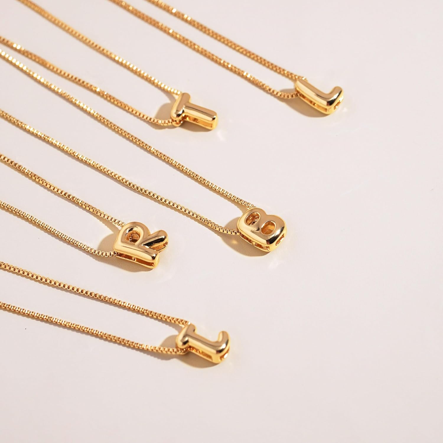 Bubble Letter Necklaces for Women, 14K Gold Plated Letter Necklace, Dainty Gold Initial Necklaces for Women Personalized Bubble Pendant Name Necklace, Trendy Gold Jewelry - Image 8